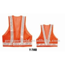 LARGE ANSI CLASS 2 Bordered Reflective Tape/ High Visibility Safety Vest Y-7140